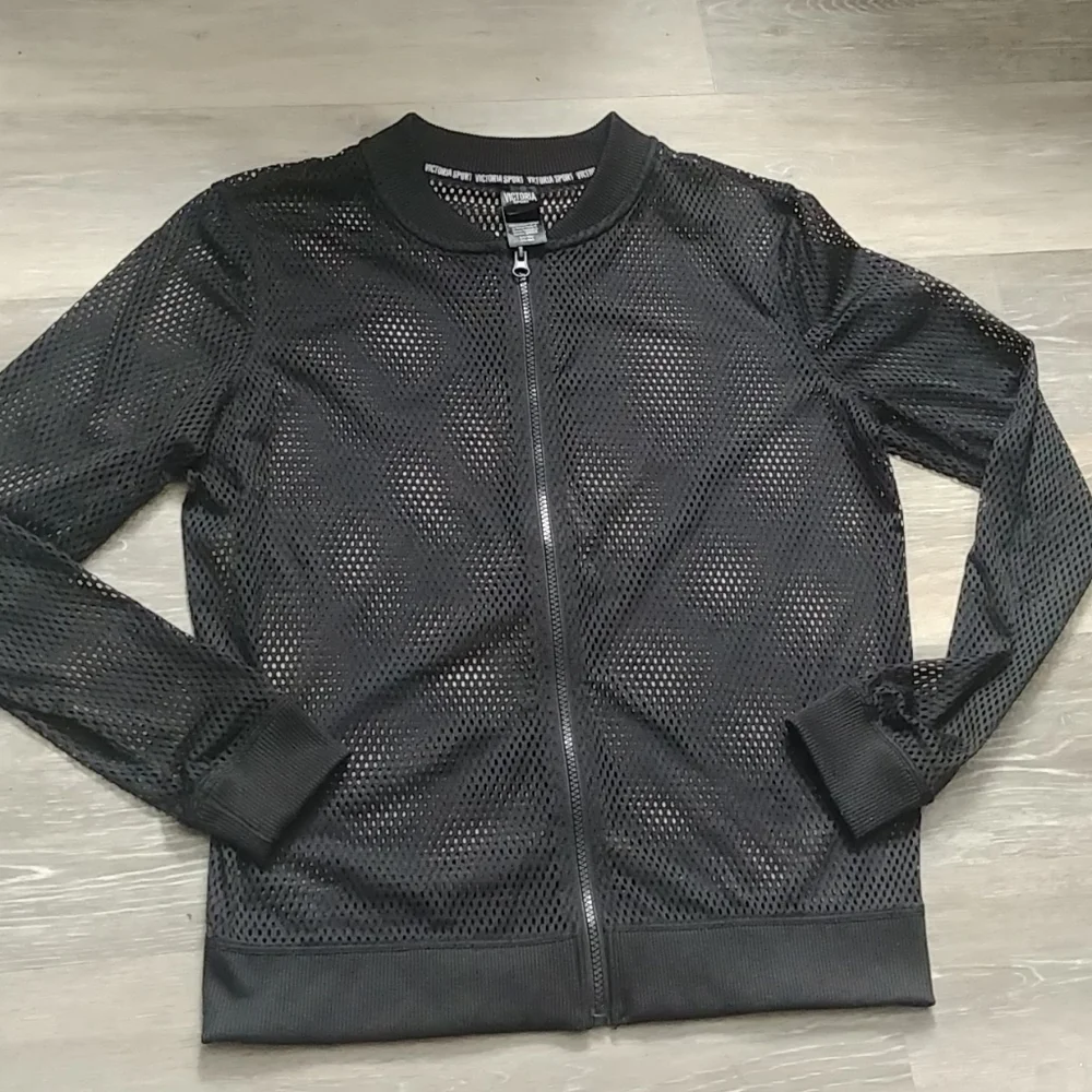 Victoria Secret Sport Black Mesh Jacket S - Picture 3 of 5